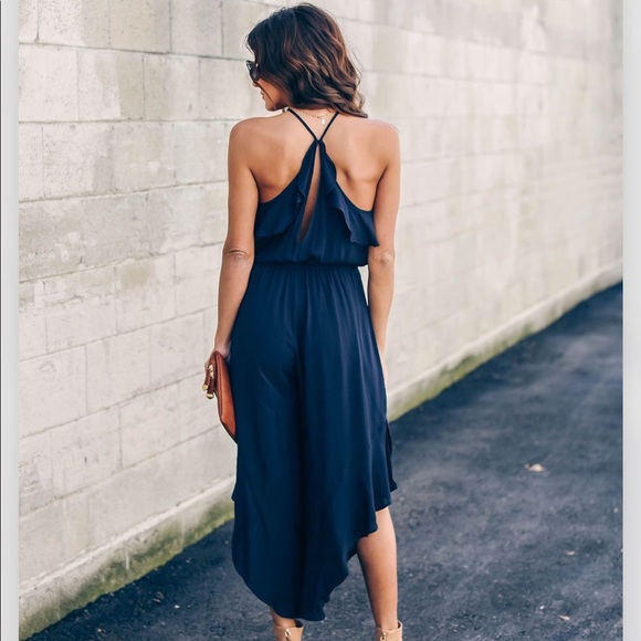 Halter Ruffle Jumpsuit - Picture 3 of 7